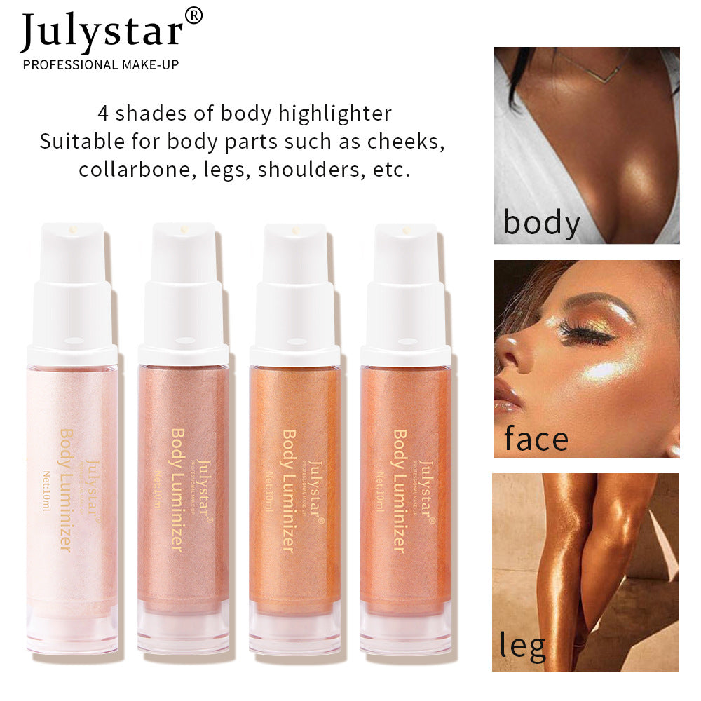 New Full-Body Beach Sexy Highlighter Lotion Brightening Skin And Brightening Highlighter Liquid Milk Body Highlighter
