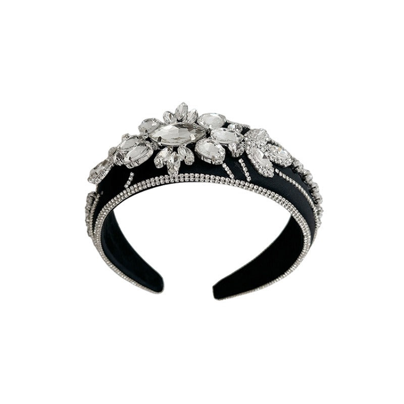 Baroque wide brimmed full diamond headband