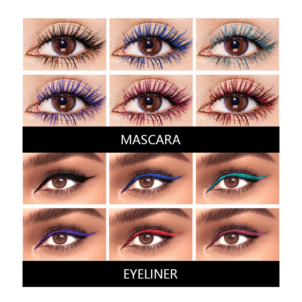 NICEFACE Mascara + Eyeliner Slender Curling Waterproof And Sweat-Proof Eyeliner Gel Pen