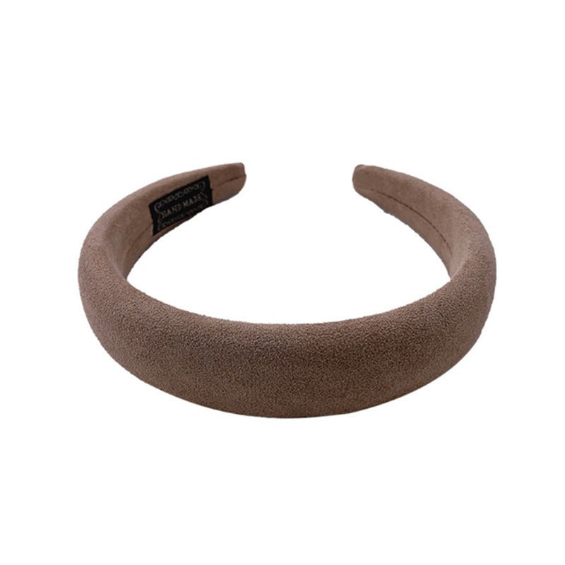 Candy colored velvet with wide edge sponge headband flocking