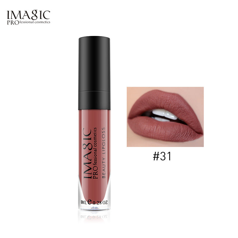 IMAGIC Non Stick Cup Matte Lip Gloss Moisturizing And Long Lasting Non Discoloring Lipstick Lip Glaze Biting Lip Makeup