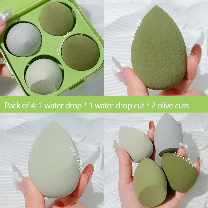 4PCS Water Drop Beauty Makeup Sponge Cosmetic Puff Blending Facial  Foundation Powder  Make Up Sponges  Accessories Maquillaje