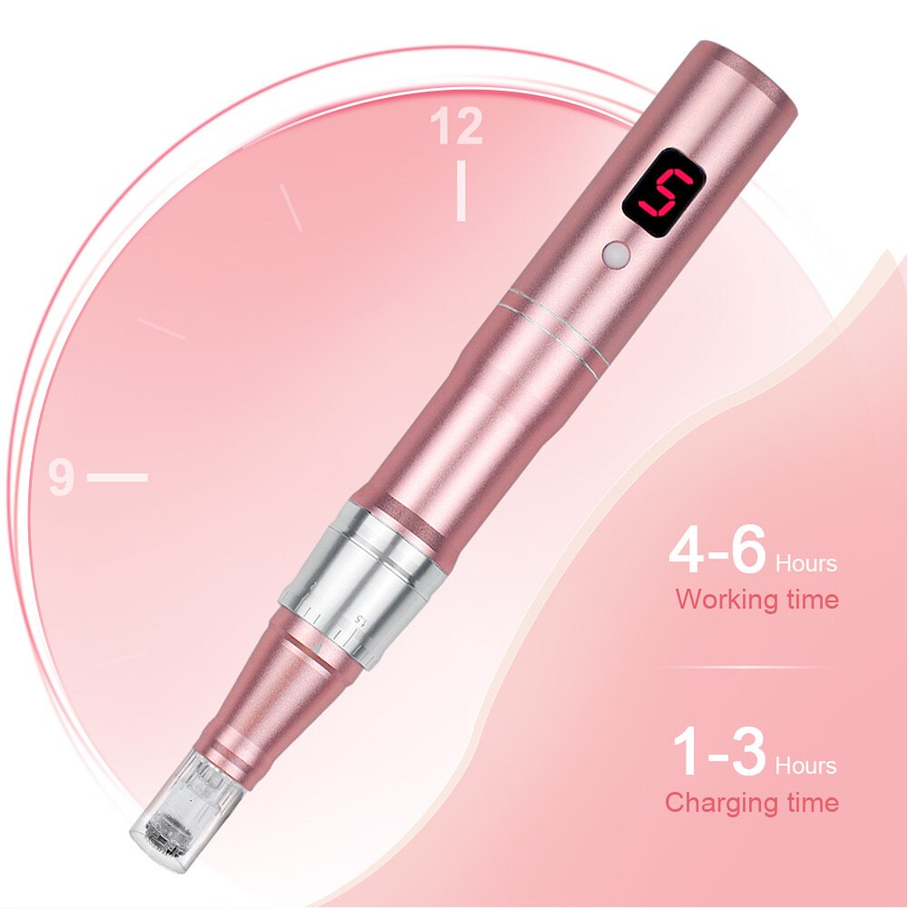 Professional Microneedeling Pen Machine with Cartridge Wireless Microneedling Pen for Derma MTS Pen Beauty Machine Skin Care Kit
