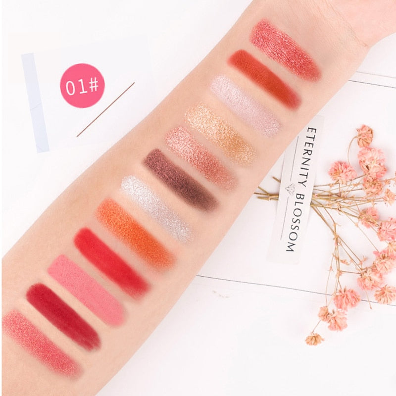 HOLD LIVE Color Focus Charm Shaow Eye Shadow Palette 12 Colors Matte Glitter Eyeshadow Palettes Pigment Nude Shadows Makeup Set