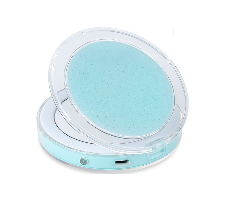 10 Lights LED Mini Makeup Mirror 1X 3X Magnify Hand Held Fold Small Portable Micro USB Connect Cable Built-in Battery Chargeable