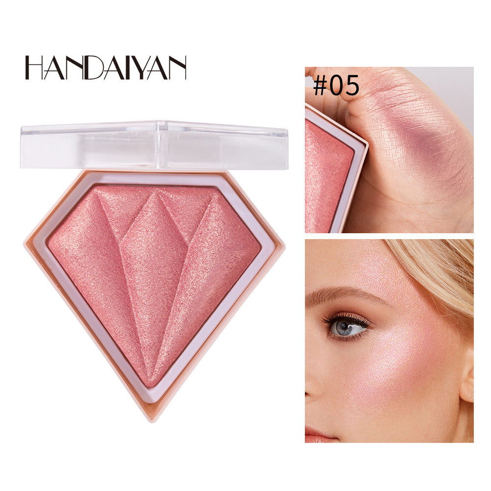 Diamond Highlighter Powder Brighten Skin Tone Repair Glitter Powder Nose Shadow Modification Stereo Brightening