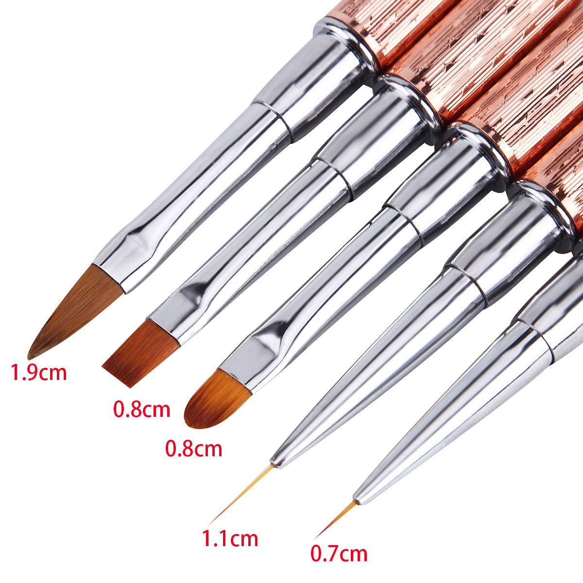 Monja Nail Art Metal Acryl Liquid Powder Carving UV Gel Extension Builder Franse Bloem Streep Schilderij Tekening Liner Brush