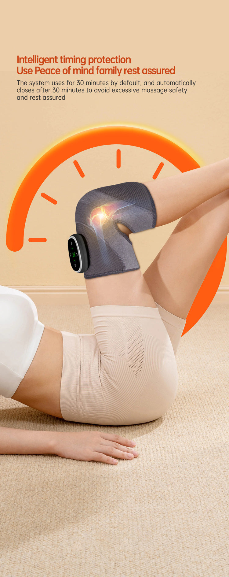 Heated Knee Brace Wrap Pad Dual-use Thermostat Usb Heating Knee Pads For Knee Sprains Strains Arthritis with massage