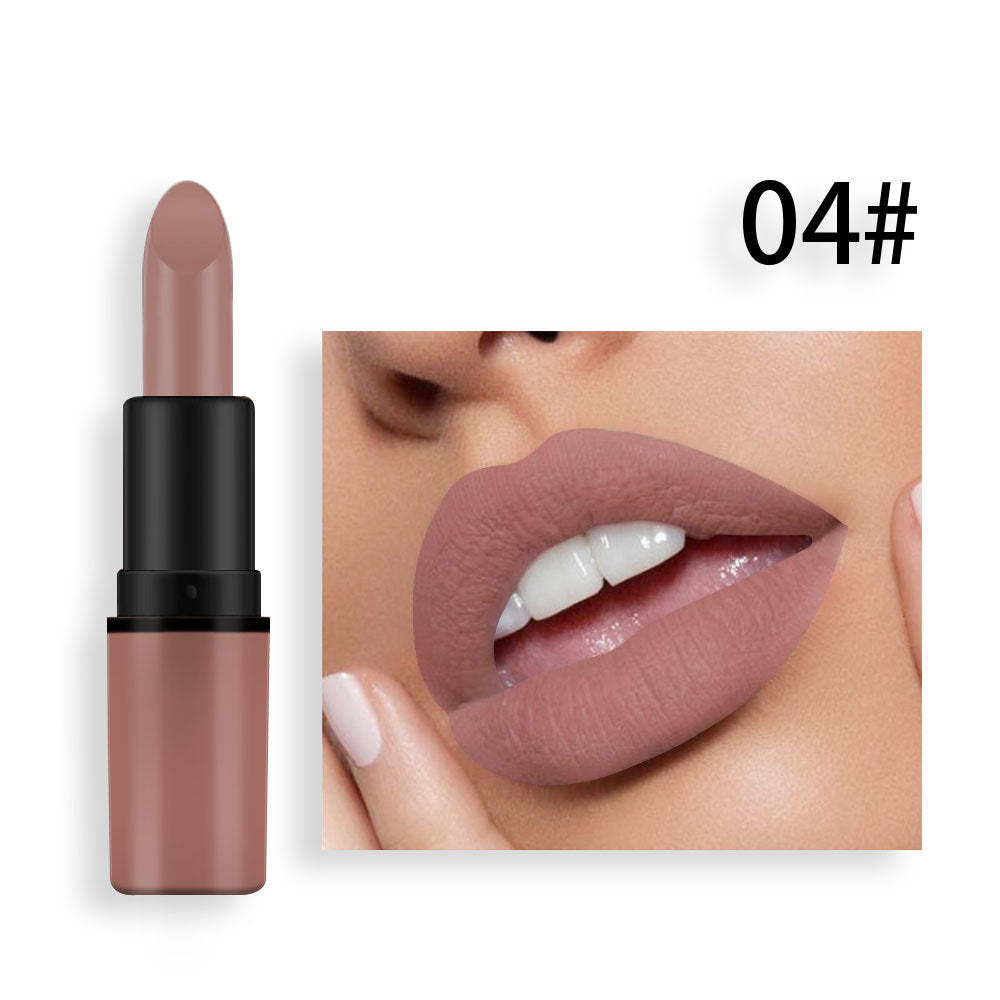 Matte Lipstick Bean Paste Plum Color Sexy Red Nude Beige Brown Red Bullet Lipstick