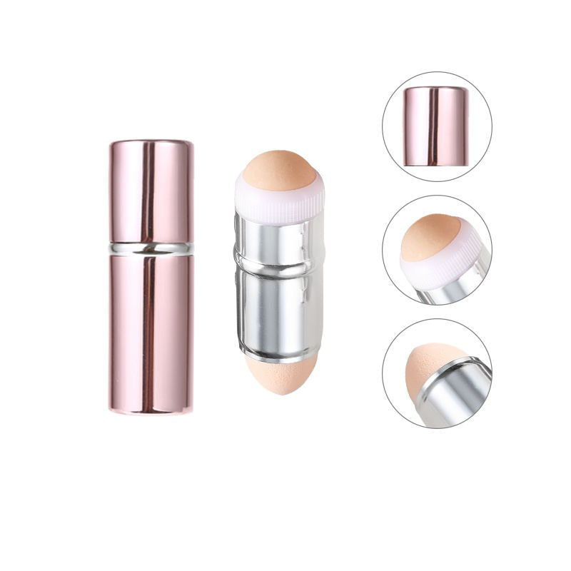 New Volcanic Stone Oil-Absorbing Ball Aluminum Alloy Volcanic Stone To Oil Stick Face Beauty Cleaning Dual-Use Beauty Makeup Ball