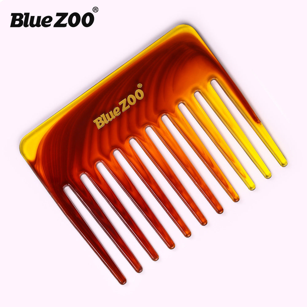 Single Side Short 2 Colors BlueZOO Big Back Shape Big Knife Comb Big Tooth Comb Large Insert Comb Shovel Oil Head Comb