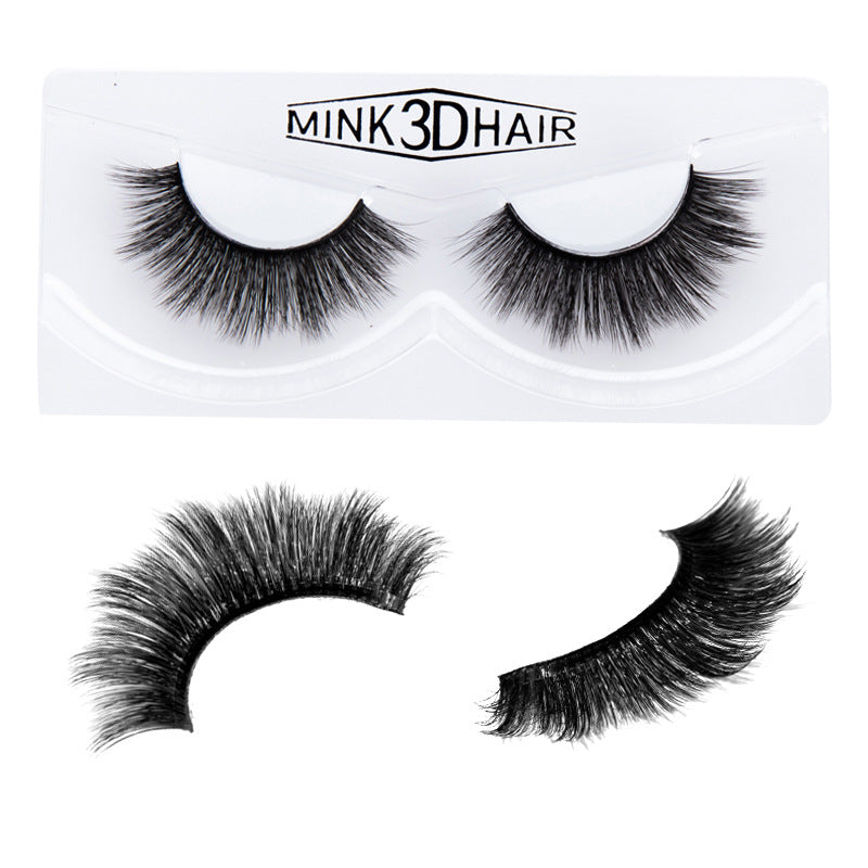 Explosive 3D Mink Hair False Eyelashes Curled Soft Slender Three Dimensional Thick False Eyelashes