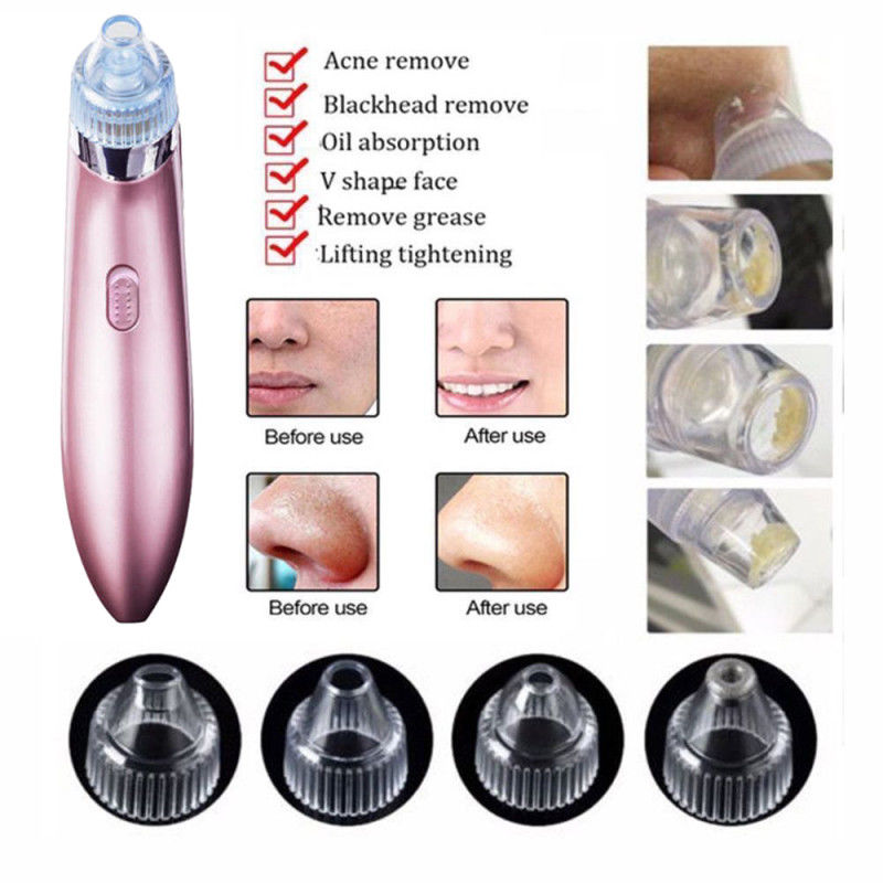 Facial Pore Blackhead Cleaner Remover Vacuum Comedo Suction Diamond Dermabrasion