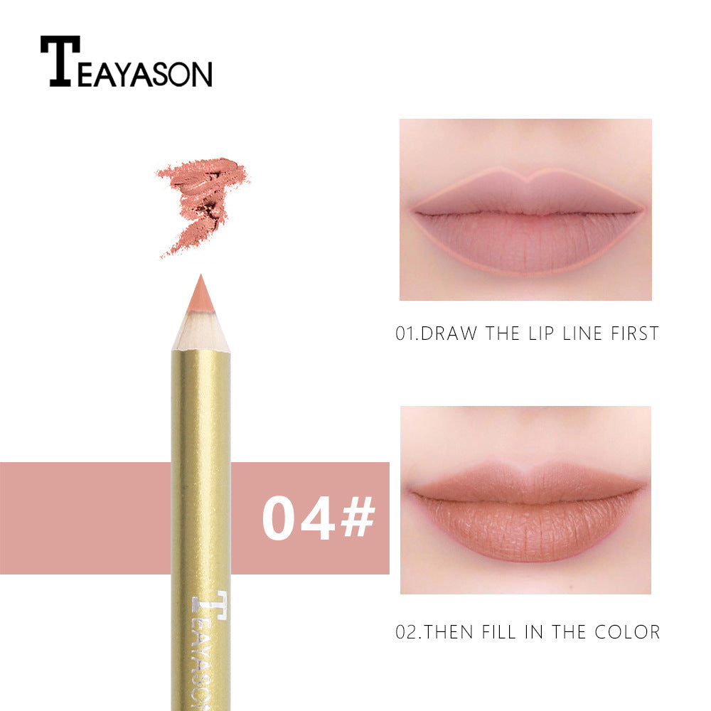 Matte Lip Liner Lasting Vampire Color Nude Pink Big Red Lipstick Lip Pencil