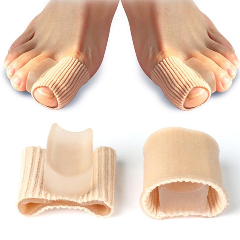 1 pair  Toe Separator Corrector Hallux Valgus Straightener Orthodontic Toe Braces Silicone Toe Foot Cover Care Tool