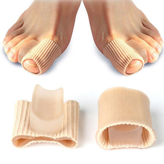 1 pair  Toe Separator Corrector Hallux Valgus Straightener Orthodontic Toe Braces Silicone Toe Foot Cover Care Tool