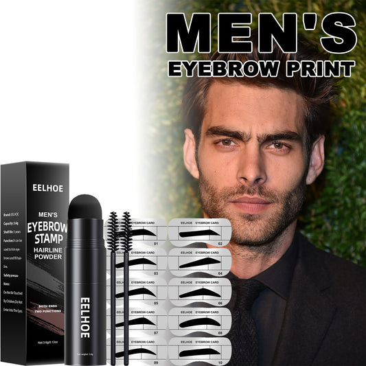 EELHOE Men's Hairline Repair Shadow Powder Eyebrow Powder Replacement Hairline Modification Eyebrow Printing Portable Hairline
