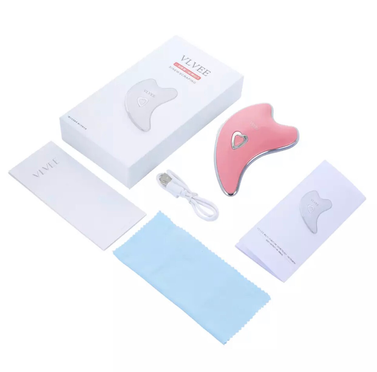 Electric Scraping Face Neck Body Massager Wrinkle Removal Device Heating Facial Beauty Instrument Guasha Lifting Slimming Tool