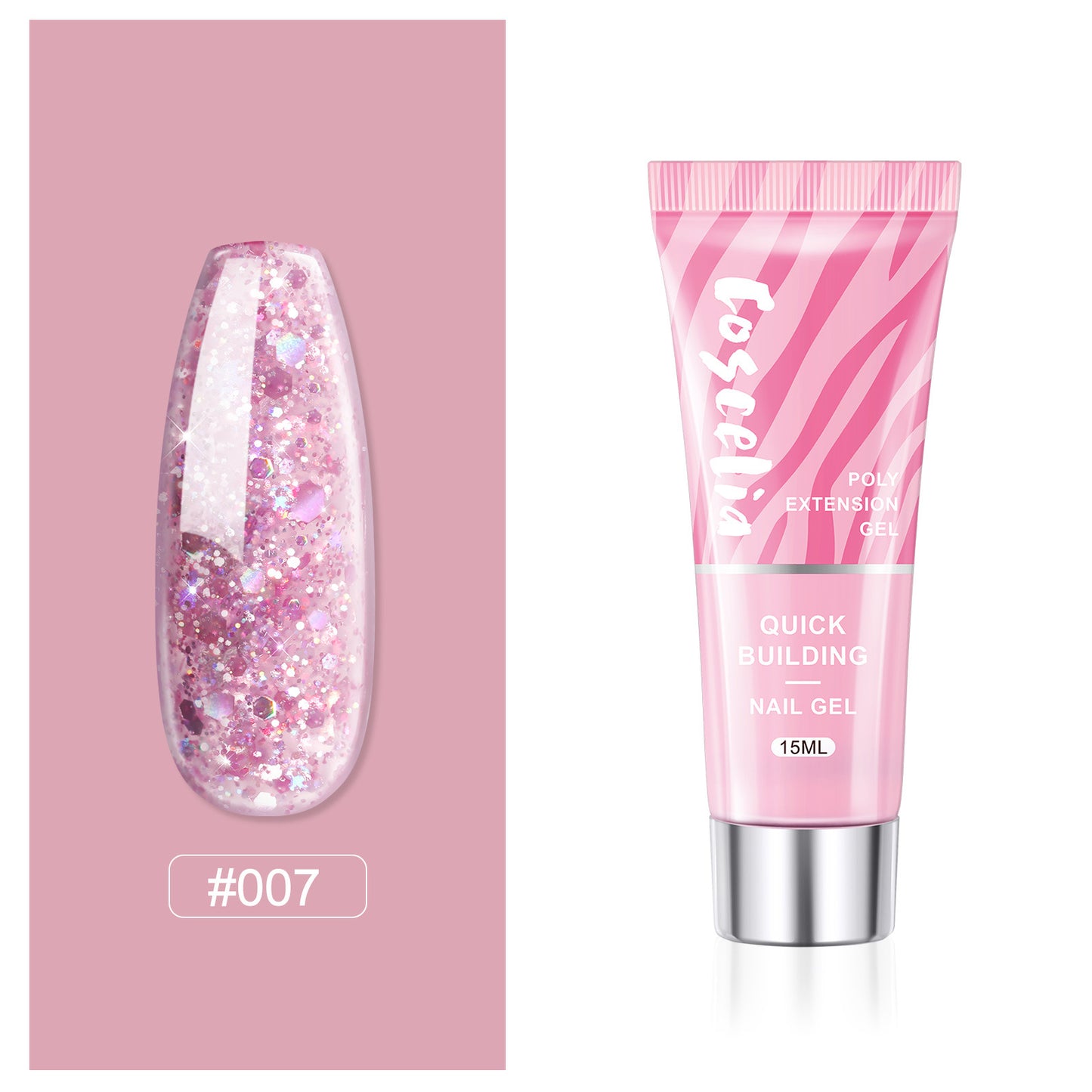 New Painless Crystal Extension Glue Temperature Change Burst Flash Nail Glue Beginner Manicure Paper-Free Extension Glue