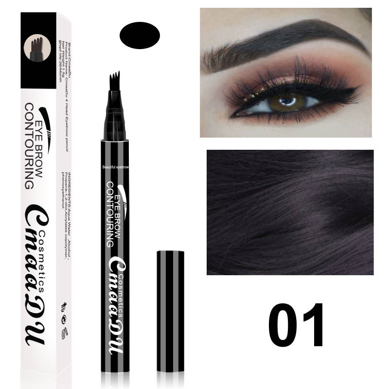 CmaaDu 4 head eyebrow pencil four point eyebrow pencil easy to dry
