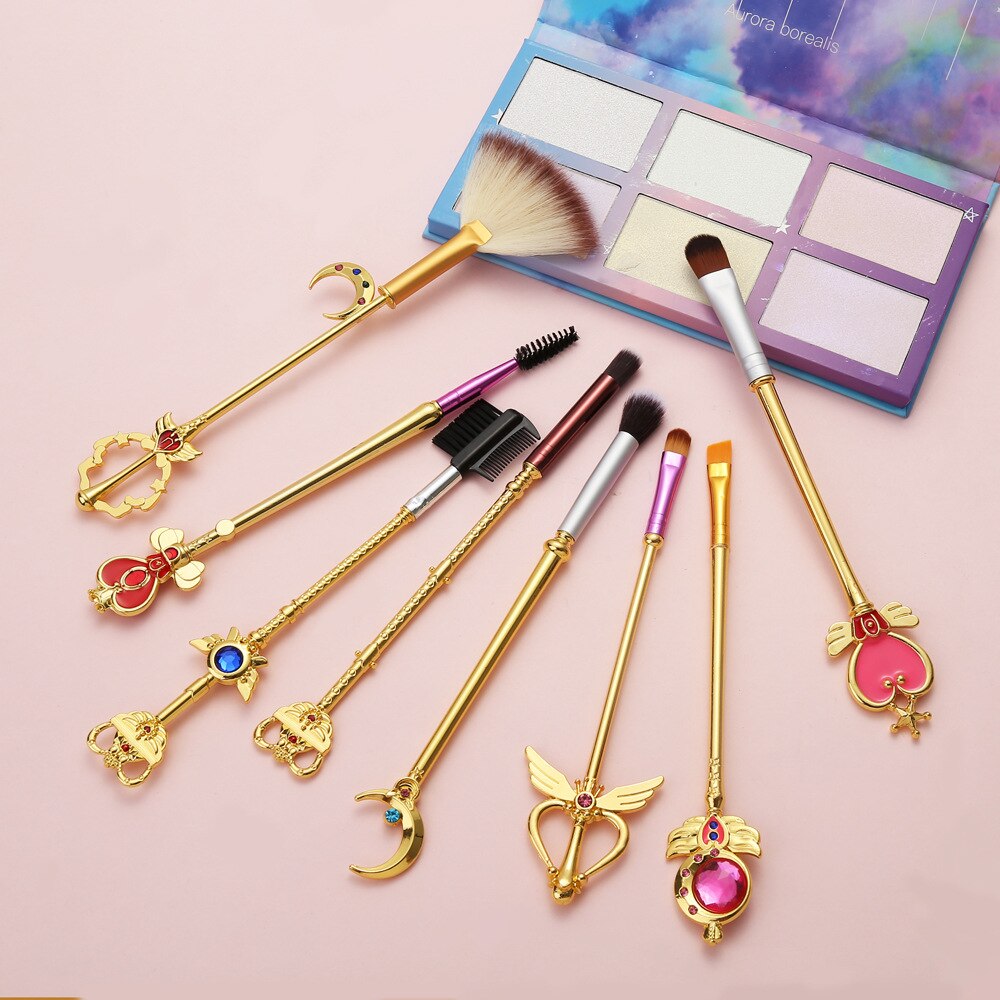 8 Sailor Moon Makeup Brushes Anime Periphery Birthday Holiday Gifts