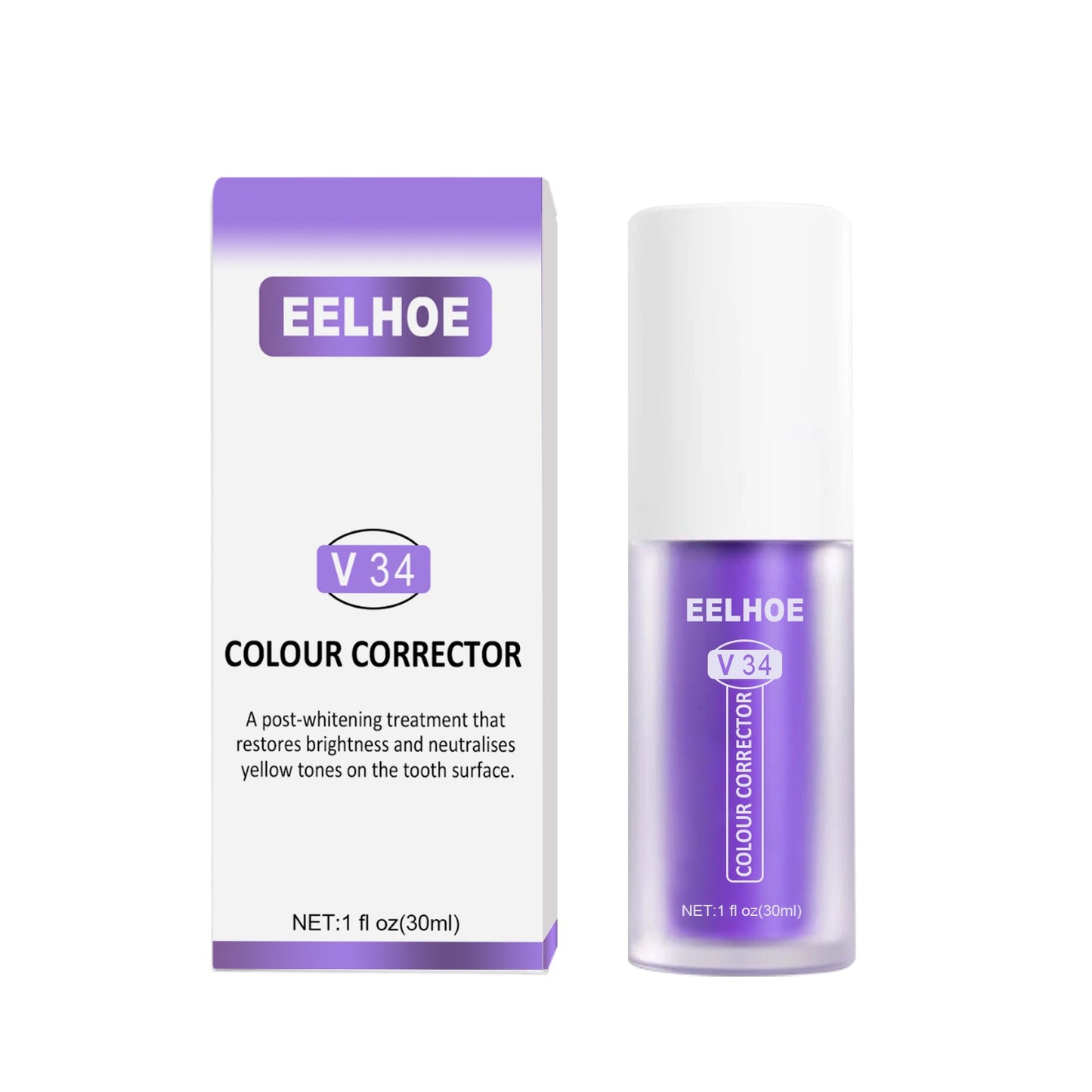 EELHOE V34 Toothpaste Purple Orange Toothpaste For Repairing Teeth Oral Cleaning Whitening And Removing Tooth Stains