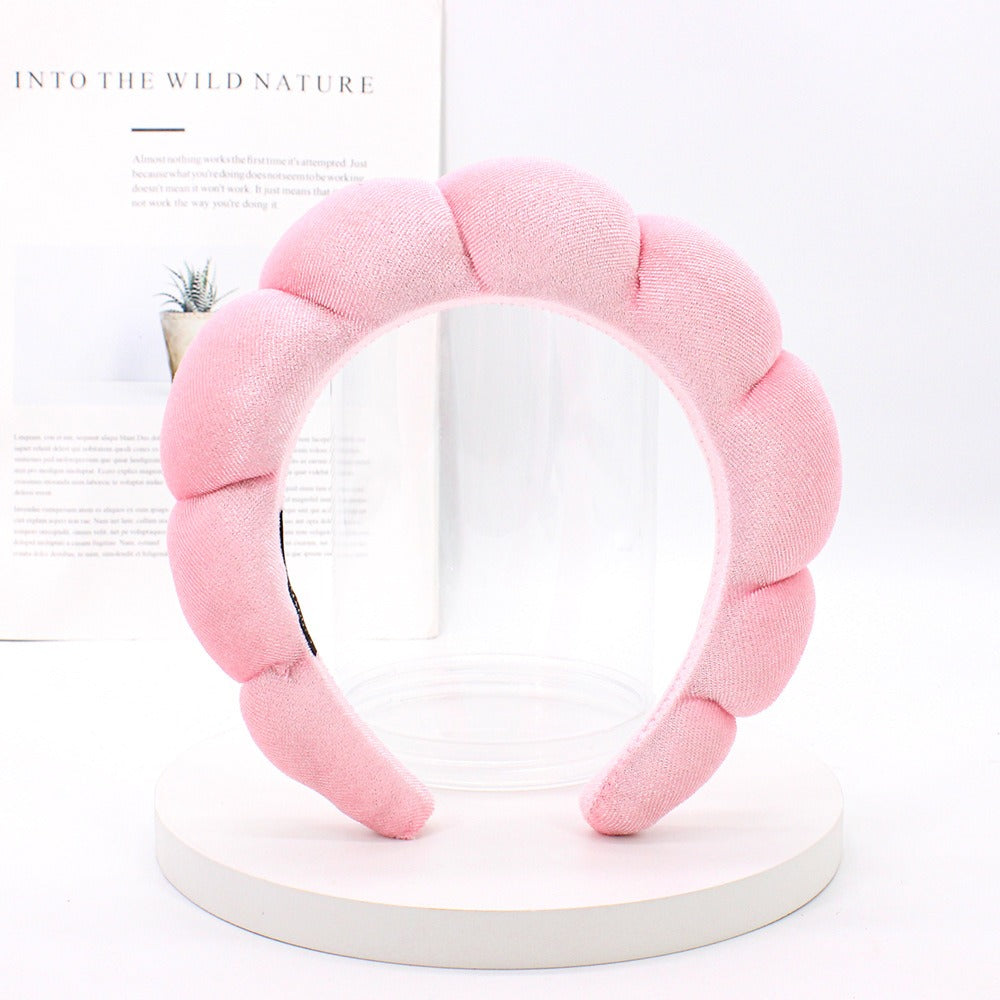Sponge Fried Dough Twists headband female headdress hair ornament high skull top cloud headband