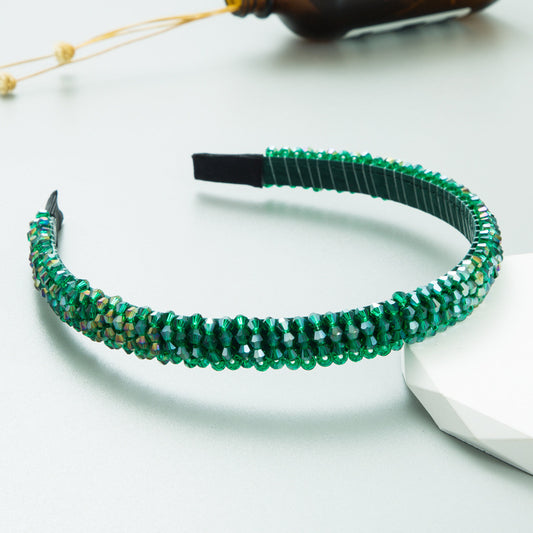 Fish Line Braided String Crystal Hair Band Korean Temperament Senior Sense Wash Face Headband