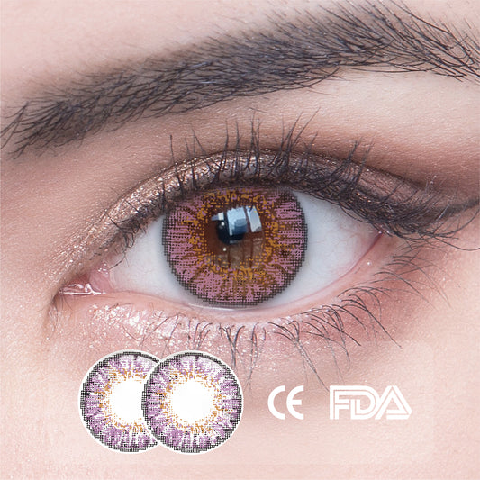 1Pcs FDA Certificate Eyes Beautiful Pupil Colorful Girl Cosplay Contact Lenses Violet