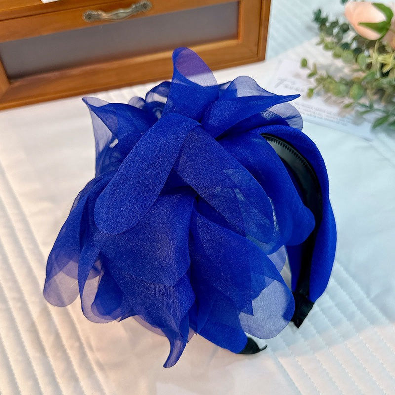 Fashion fabric oversized colorful flower fashion headband