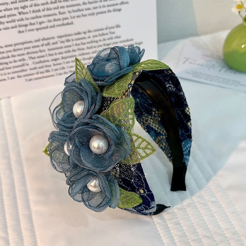 Fashionable handmade fabric exaggerated flower headwear