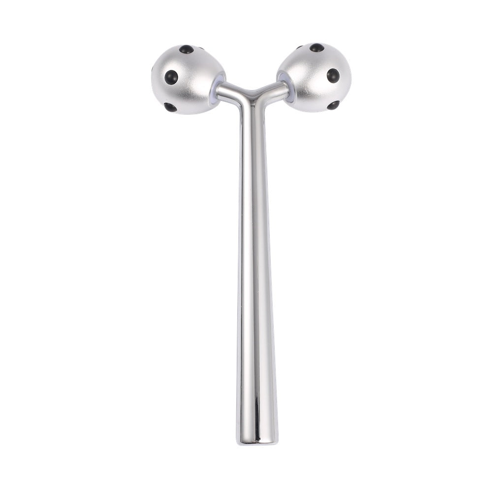 3D Roller Home Facial Lifting Germanium Grain Beauty Stick Aluminum Alloy Negative Ion Roller Facial Massager