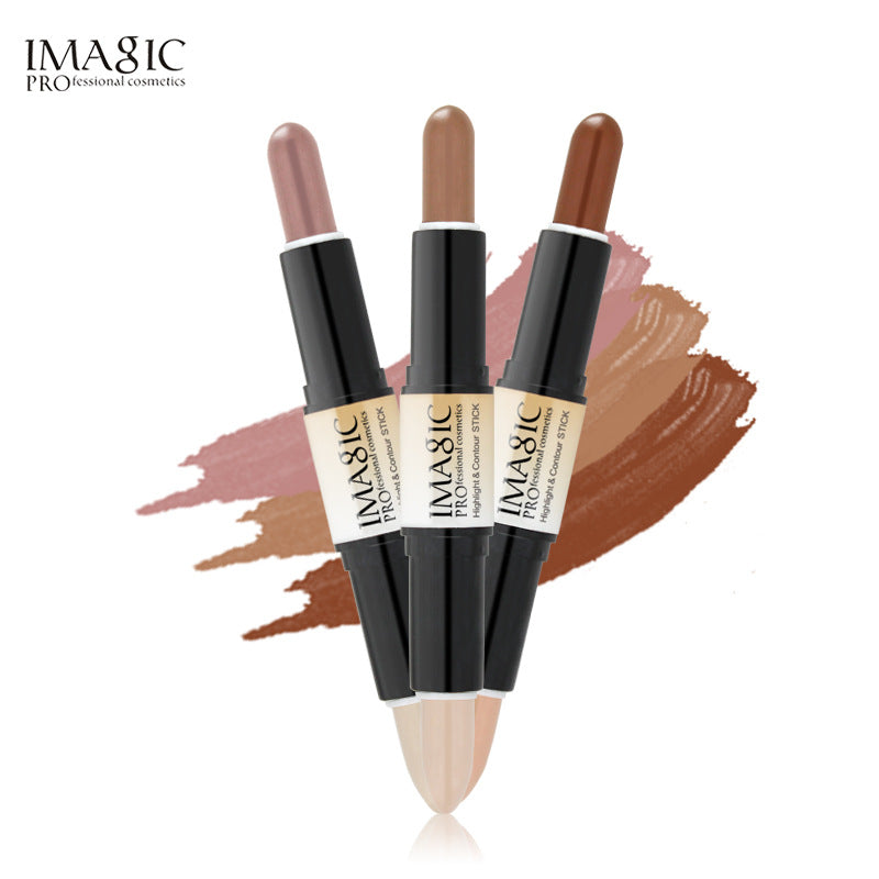 IMAGIC Double Headed Highlight Contour Stick Concealer Pen Nose Shadow Repair And Brighten Concealer Highlighter Pen