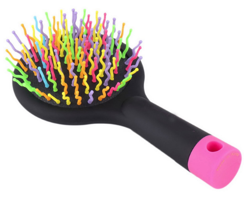 1pcs Rainbow Volume Anti-static Magic Detangler Hair Curl Straight Massage Comb Brush Styling Tools