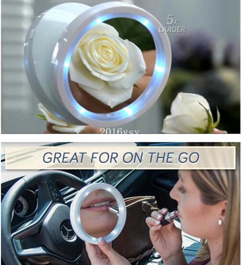 Swivel Brite LED 8X magnification mirror 360 Swivel Action