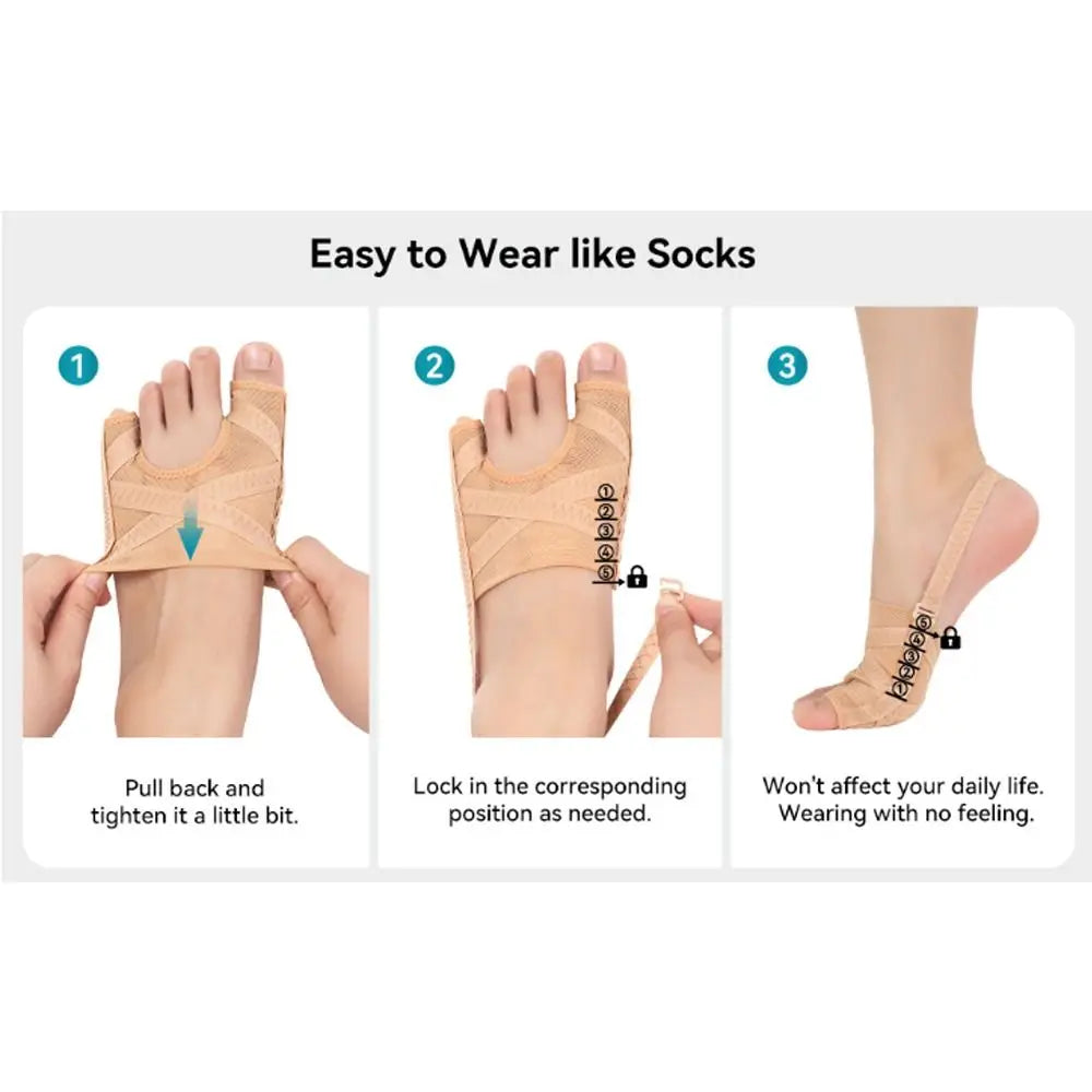 Fabric Bunion Corrector For Hallux Valgus Easy to Wear Bunion Socks Breathable Sleeve Spacer Separator Toe Corrector Running