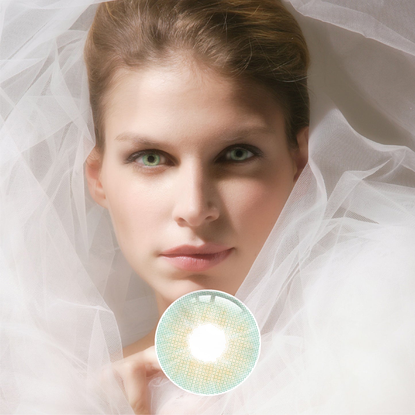 1PCS FDA Certificate Eyes Beautiful Pupil Colorful Girl Cosplay Contact Lenses Green