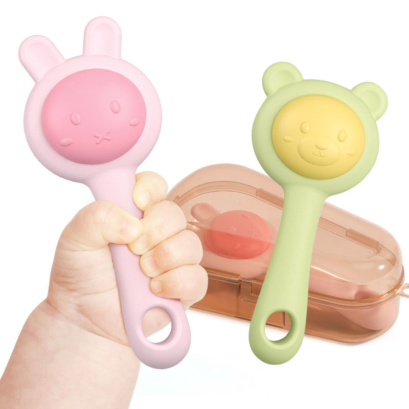 Baby Ringing Bell Toy Can Bite Water Boiled Small Sand Hammer Hand Ringing Bell Sand Hammer