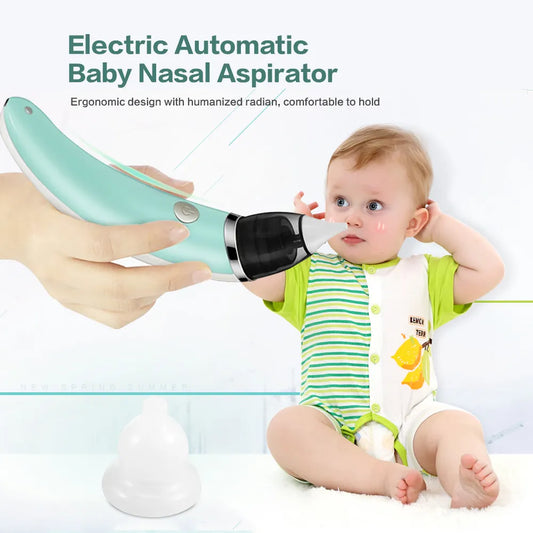 Baby Nasal Aspirator Electric Safe Hygienic Nose Cleaner With 2 Sizes Of Nose Tips And Oral Snot Sucker