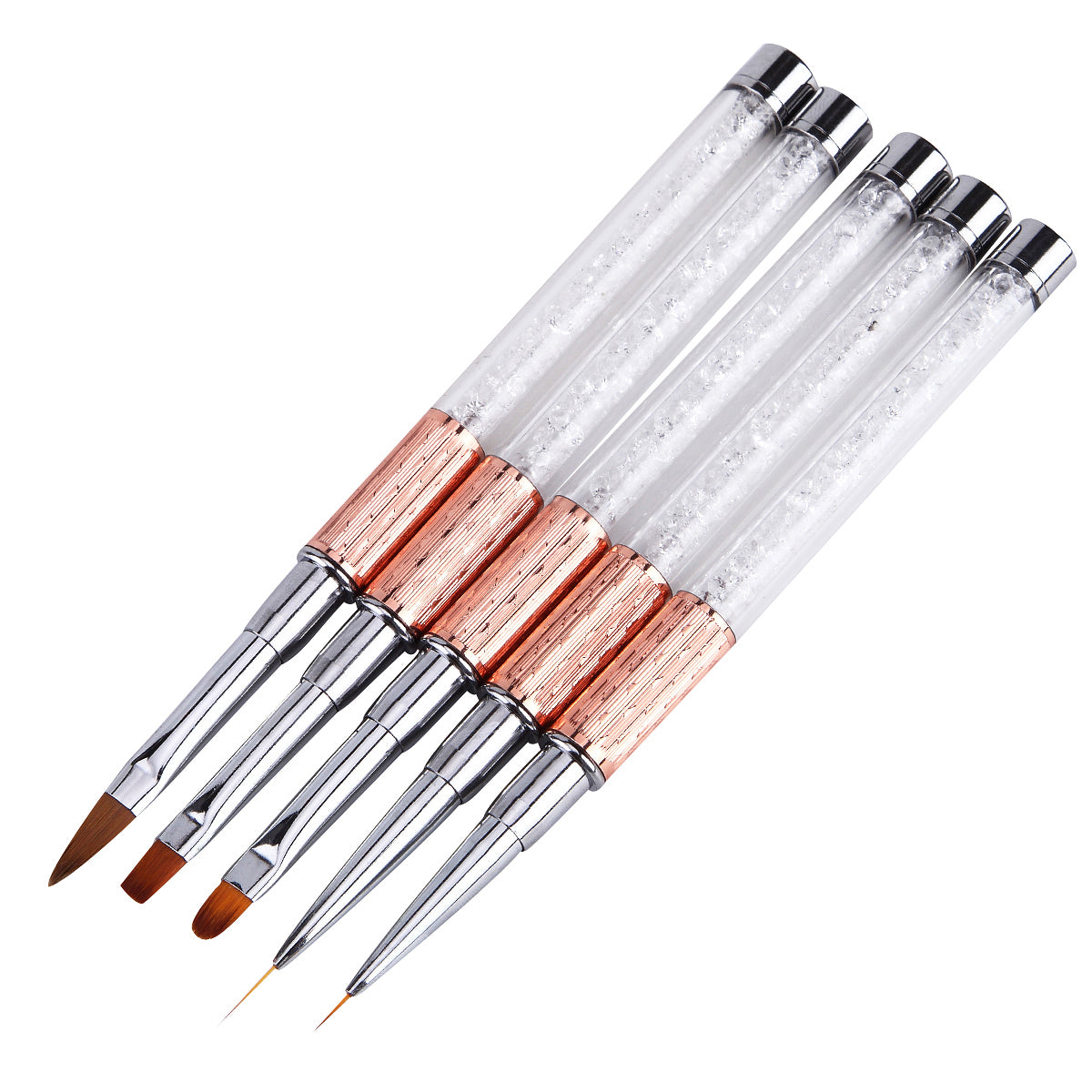 Monja Nail Art Metal Acryl Liquid Powder Carving UV Gel Extension Builder Franse Bloem Streep Schilderij Tekening Liner Brush