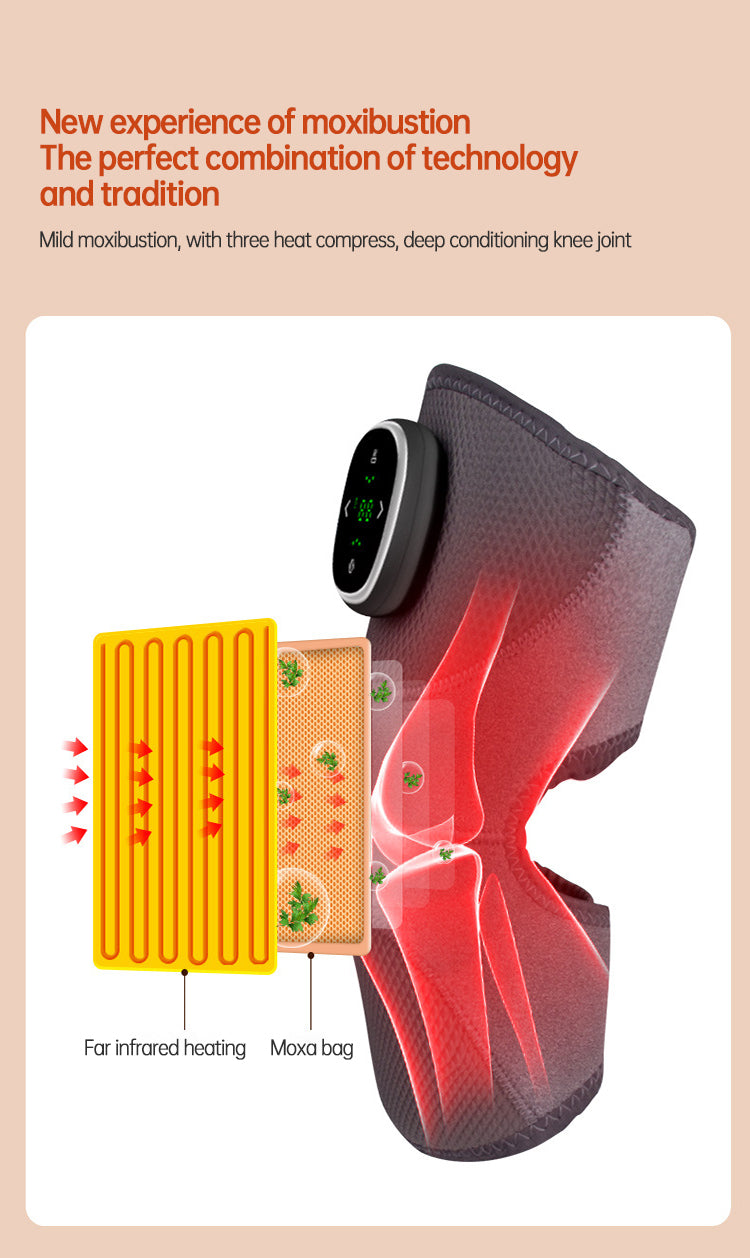 Heated Knee Brace Wrap Pad Dual-use Thermostat Usb Heating Knee Pads For Knee Sprains Strains Arthritis with massage