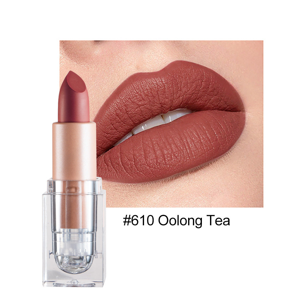 HANDAIYAN Matte Lipstick 12 Color Lipstick Not Easy To Fade Nude Pink Lipstick