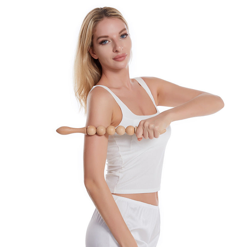 Beech Scraping Massager Body With Meridian Beauty Dredging Carbonized Acupoint Massage Anti-Fat Lymph Nodes