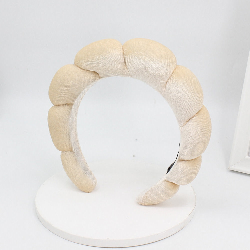 Sponge Fried Dough Twists headband female headdress hair ornament high skull top cloud headband