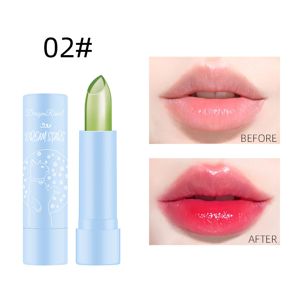 Color-Changing Lipstick Long-Lasting Moisturizing Not Easy To Decolorize Not Easy To Dip In The Cup Waterproof And Moisturizing Aloe Jelly Lipstick