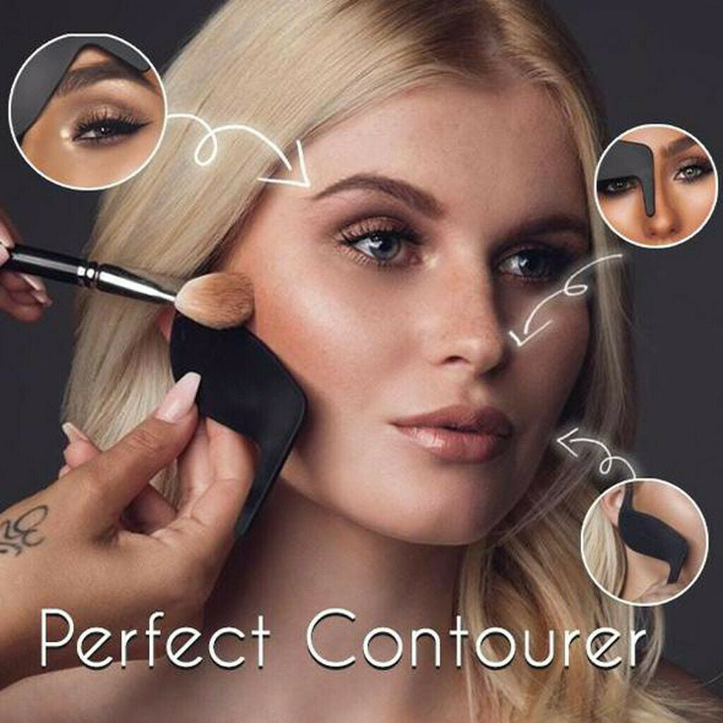 Makeup Curve Contour Mask Contourer Makeup Multifunctional Eyeliner Caliper Beauty Tool Tablet