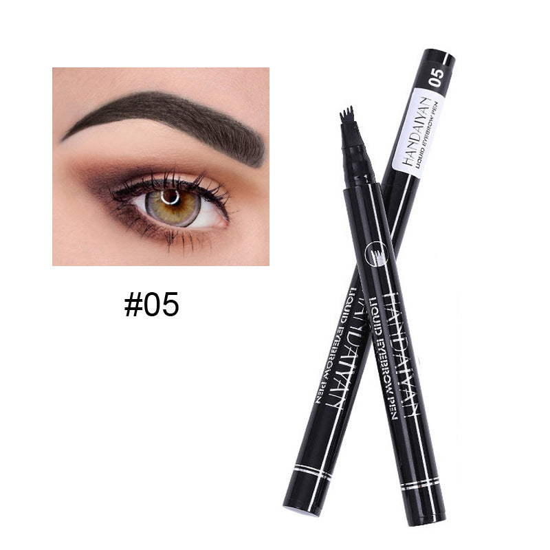 Four Head Eyebrow Pencil Liquid Eyebrow Pencil Very Fine Micro Carving Eyebrow Pencil Waterproof And Durable