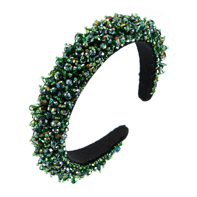 Ins New Baroque Hand-Sewn Stellalou Headband Full Of Crystal Headband