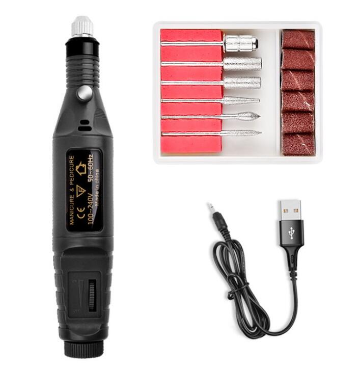 Electric Nail Drill Machine Kit Nail Gel Remove Machine Nail Art Tools Kit Pen Pedicure Nail File Sanding Bands