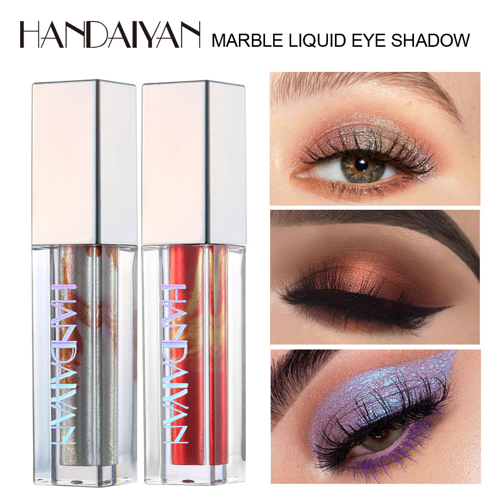 HANDAIYAN Eye Shadow Marble Liquid Eye Shadow Color Shine Diamond Chameleon Pearl Liquid Eye Shadow